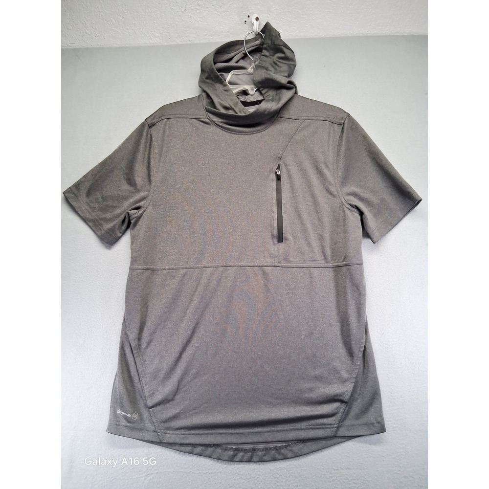 Russell Training Fit Dri-Power 360 Short-Sleeve Hoodie Men's M Gray Activewear